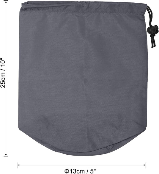 Waterdichte opbergzak 16 x 32 cm met trekkoord zwart – stuff sack – camping accessoires