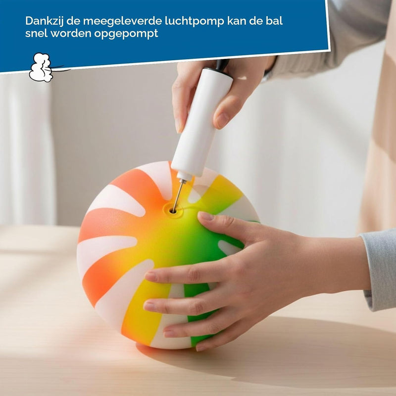 Laad afbeelding in Galerijviewer, Opblaasbare duikbal 20 cm met water- en luchtvulling inclusief pomp – onderwaterspel – zwembalspeelgoed
