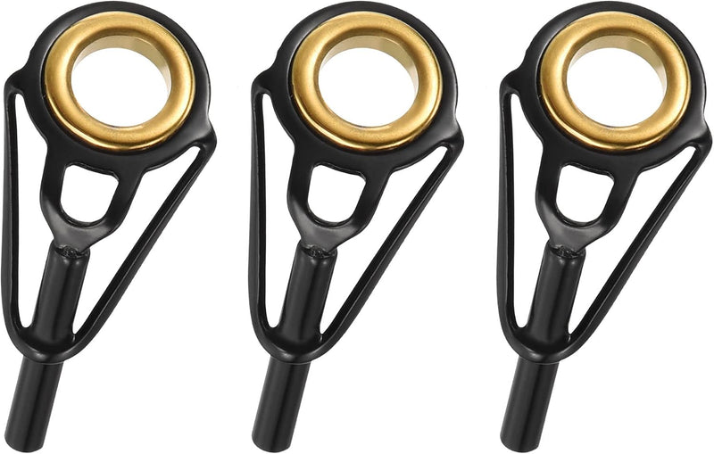 Load image into Gallery viewer, Hengel topogen 3 stuks 1 mm van roestvrij staal zwart-goud – hengeltop reparatieset – visaccessoires
