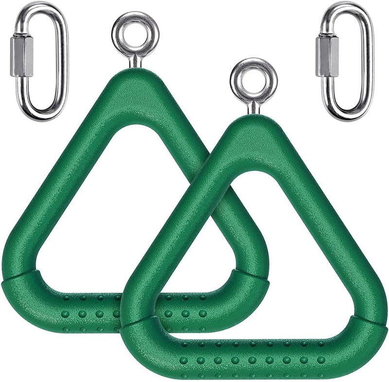 Load image into Gallery viewer, Trapeze ringen 2 stuks met karabijnhaken voor klimrek en schommel – monkey bars – speeltoestel accessoires
