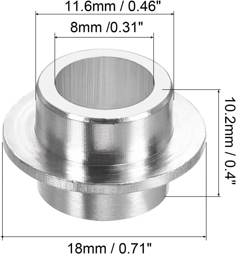 Laden Sie das Bild in Galerie -Viewer, Inline skate asbussen aluminium (8 stuks) - Lager spacers wiel center - Rolskate lager afstandshouders
