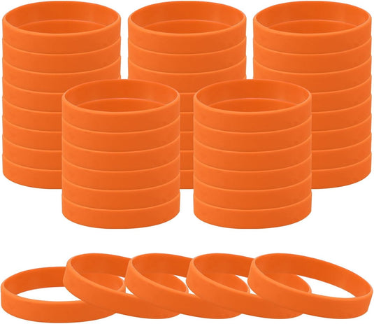 Siliconen sport polsbandjes 205x12 mm (60 stuks) - Elastische rubberen armbanden - Event & sportpolsbandjes