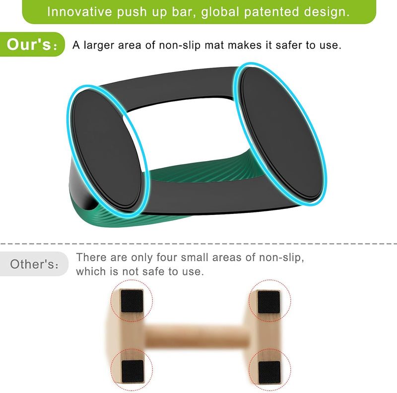 Chargez l'image dans la visionneuse de la galerie, Push-up bars met zachte ergonomische handgrepen en antislip basis – opdruksteunen – krachttraining
