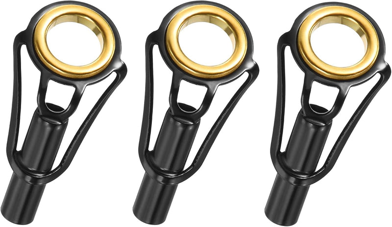 Load image into Gallery viewer, Hengel topogen 3 stuks 1 mm van roestvrij staal zwart-goud – hengeltop reparatieset – visaccessoires
