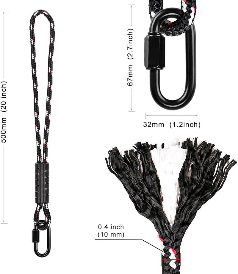 Chargez l'image dans la visionneuse de la galerie, 2x prusik lus 50 cm x 10 mm – polyester veiligheidstouw met genaaide lus voor outdoor en camping
