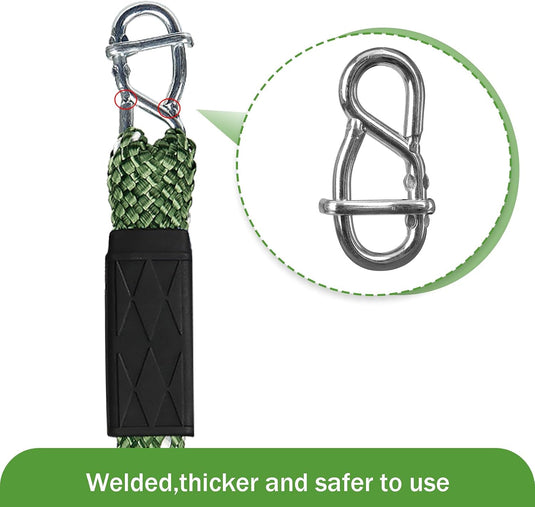 Schommelbevestiging Set 2 Stuks – Verstelbaar Nylon Schommeltouw 101 cm met Karabijnhaken – Tot 363 kg – Binnen & Buiten