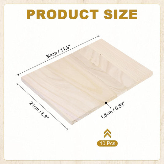 Karate breekplanken 10 stuks 30 x 20,5 cm van hout – taekwondo breaking boards – vechtsport training en demonstraties