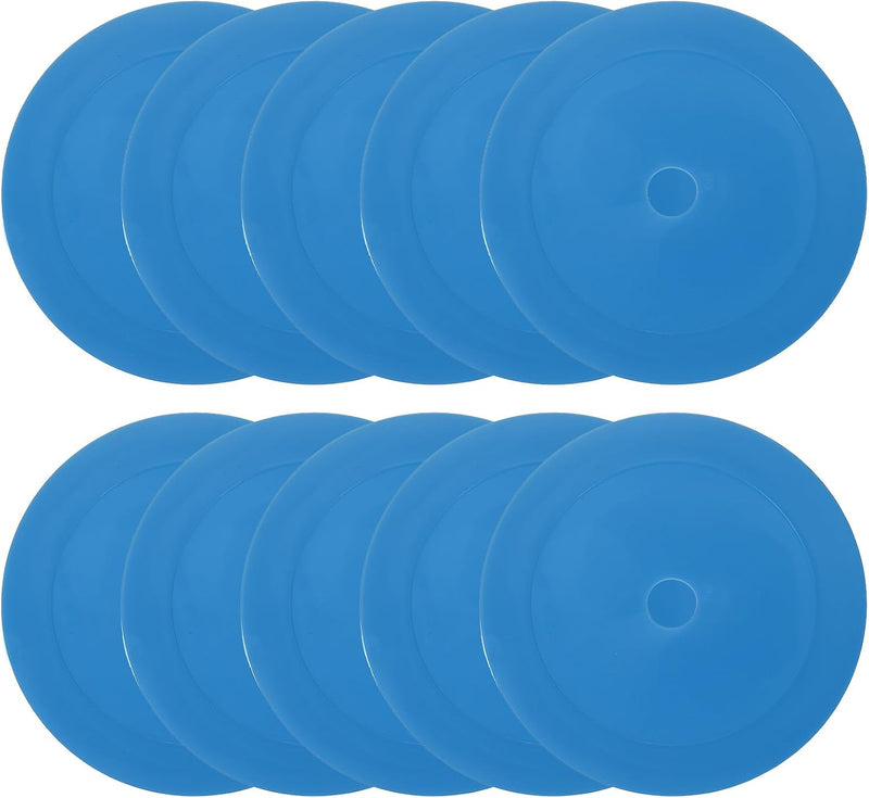 Carica immagine in Galleria Viewer, Vloermarkers 10 stuks 15,5 cm antislip wit – platte trainingskegels – voetbal basketbal accessoires
