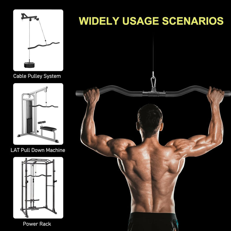 Load image into Gallery viewer, Lat pulldown stang voor kabelmachine 94 cm zwart
