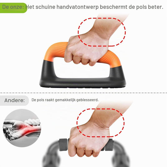 Push-up bars met ergonomische handgrepen en antislip basis – opdruksteunen – krachttraining