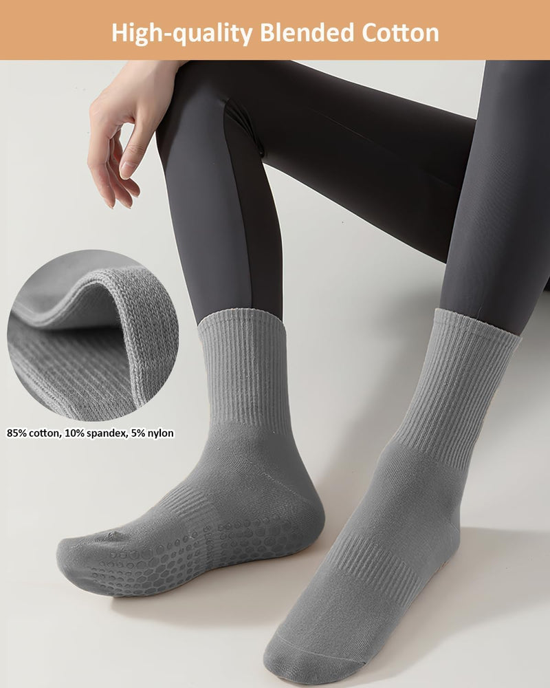 Załaduj obraz do przeglądarki galerii, Pilates antislip sokken dames 4 paar met siliconen grip – yoga sokken – fitness sokken
