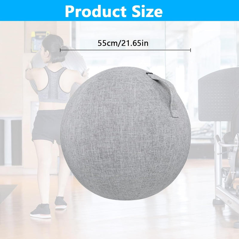 Laden Sie das Bild in Galerie -Viewer, Yogabal hoes 55 cm van katoen-linnen – antislip balcover – wasbaar – bescherming
