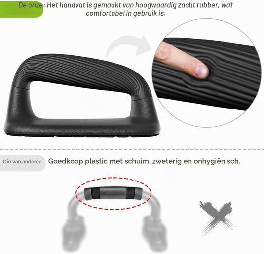 Push-up bars met ergonomische handgrepen en antislip basis – opdruksteunen – krachttraining