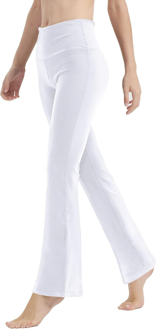LaiEr Yoga Broek voor Vrouwen Tummy Control Workout Bootleg Broek Hoge Taille 4 Way Stretch Broek met Binnenzakken.