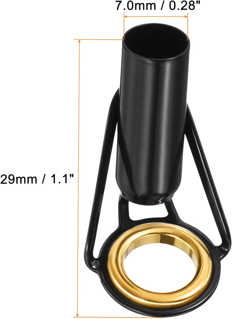 Load image into Gallery viewer, Hengel topogen 3 stuks 1 mm van roestvrij staal zwart-goud – hengeltop reparatieset – visaccessoires
