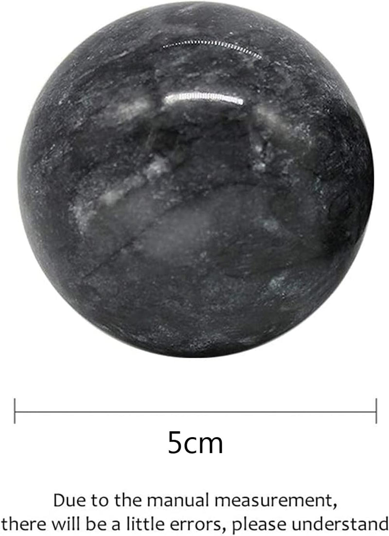 Laden Sie das Bild in Galerie -Viewer, Marmeren baoding ballen 3,5 cm zwart grijs
