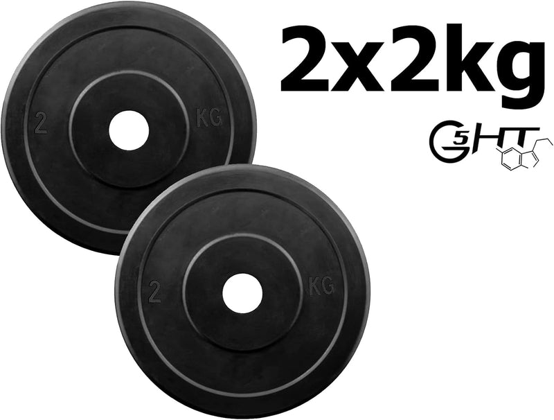 Load image into Gallery viewer, Rubberen gietijzeren schijven G5 HT SPORT Ø gat 25 mm voor sportschool en thuisgymnastiek van 0,5 tot 20 kg voor stuur en halters
