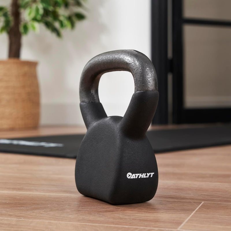 Laad afbeelding in Galerijviewer, Athlyt - Neopreen gietijzeren kettlebell, zwart
