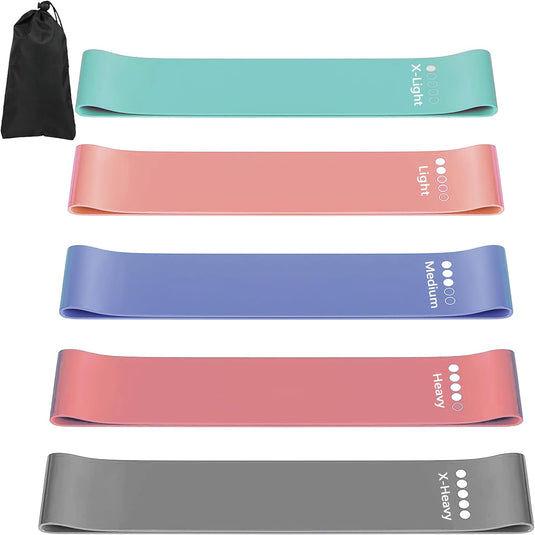 Resistance Band Set Van 5, Hoogwaardige Weerstandsbanden, Resistance Band Set Met Oefeninstructies En Draagtas, Gymnastiekband Voor Yoga, Pilates, Fitness, thuis trainen, stretchen
