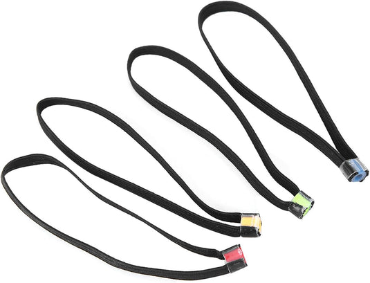 Vislijn spoelhouders 4 stuks 8,5 cm van elastische stof voor vliegvissen – tippet houders – hengelsportbenodigdheden