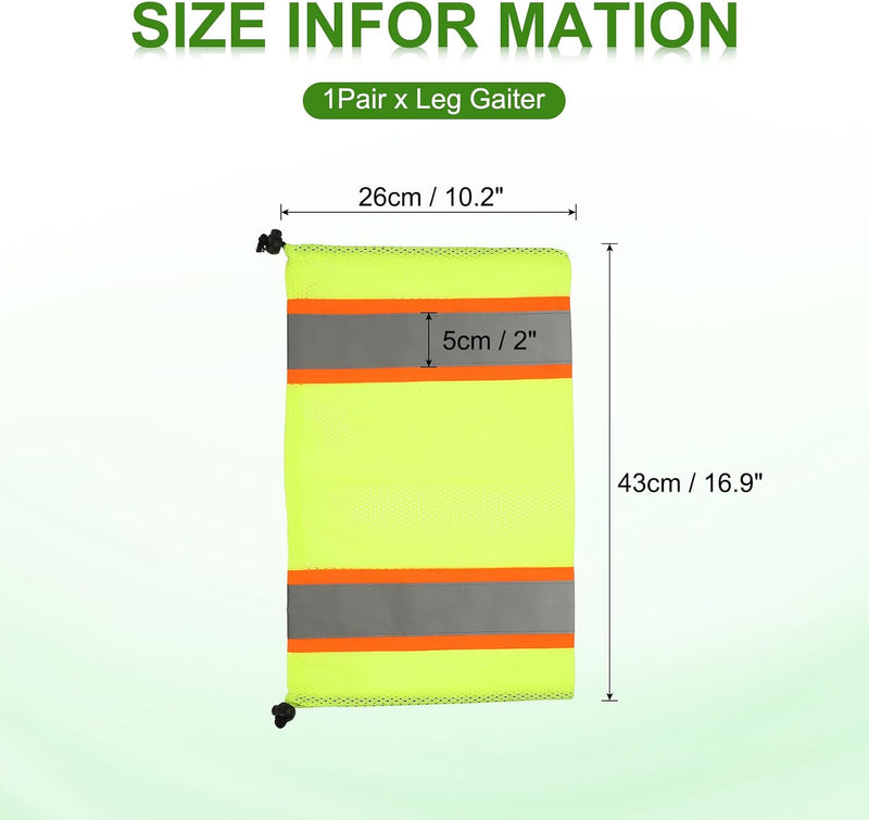 Chargez l'image dans la visionneuse de la galerie, Reflecterende beenhoezen 1 paar high visibility geel-oranje – hi-vis beenkappen – outdoor accessoires
