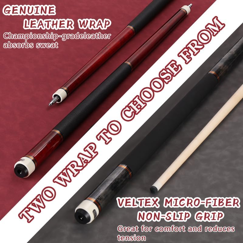 Laden Sie das Bild in Galerie -Viewer, Biljartkeu 147 cm 19-20 oz – Canadese Esdoorn Pool Cue 12,5 mm Tip – Leren Grip
