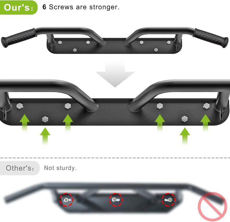 Laden Sie das Bild in Galerie -Viewer, Wandgemonteerde optrekstang met 4 gripposities en accessoireringen tot 227 kg – pull-up bar – krachttraining

