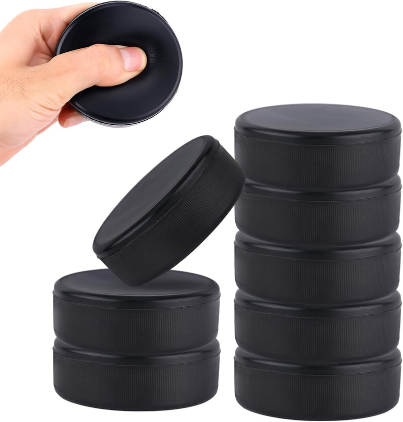 Laad afbeelding in Galerijviewer, Foam ijshockeypucks zwart 7,5 cm – 8 stuks
