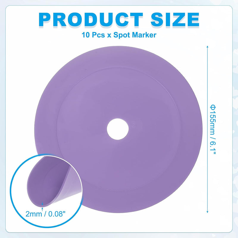 Carica immagine in Galleria Viewer, Vloermarkers 10 stuks 15,5 cm antislip wit – platte trainingskegels – voetbal basketbal accessoires
