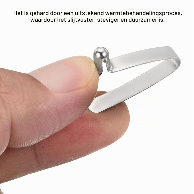 Laad afbeelding in Galerijviewer, Veerklemmen voor telescopische buizen 8x5,5 mm (8 stuks) - Kajak peddel borgpennen - Tentpaal borgclips staal

