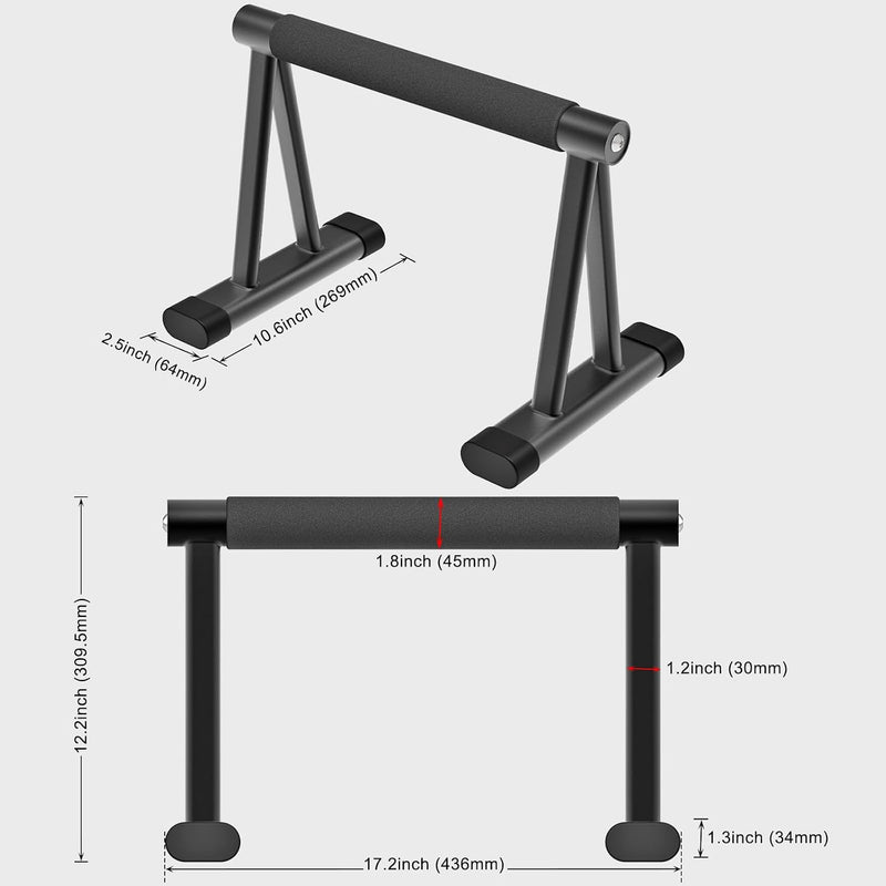 Laden Sie das Bild in Galerie -Viewer, Hoge parallettes 24 cm met antislip en gevoerde handgrepen tot 300 kg – push-up bars – calisthenics
