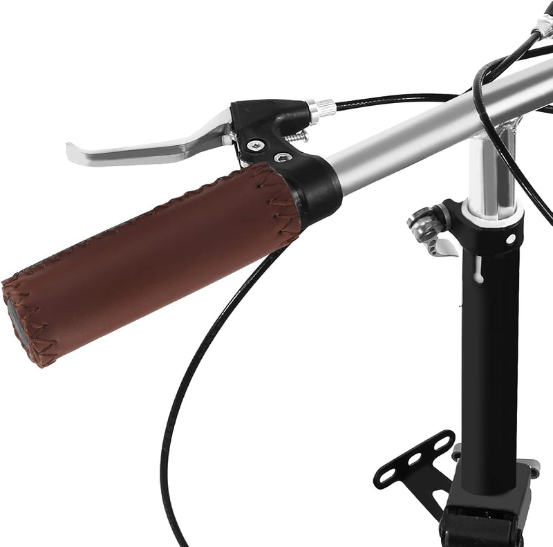 Laad afbeelding in Galerijviewer, Retro fietshandvatten van kunstleer 1 paar
