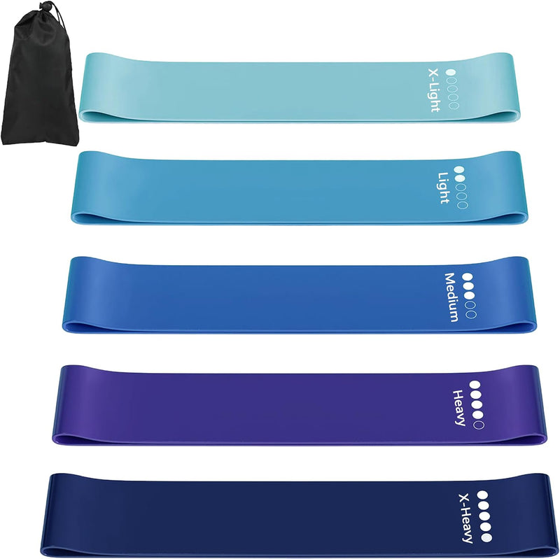 Load image into Gallery viewer, Resistance Band Set Van 5, Natuurlijk latex Weerstandsbanden, Resistance Band Set Met Oefeninstructies En Draagtas, Gymnastiekband Voor Yoga, Pilates, Fitness, thuis trainen, stretchen
