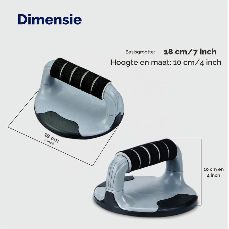 Laad afbeelding in Galerijviewer, Push-up bars met zachte handgrepen en antislip basis tot 100 kg – opdruksteunen – fitness accessoires
