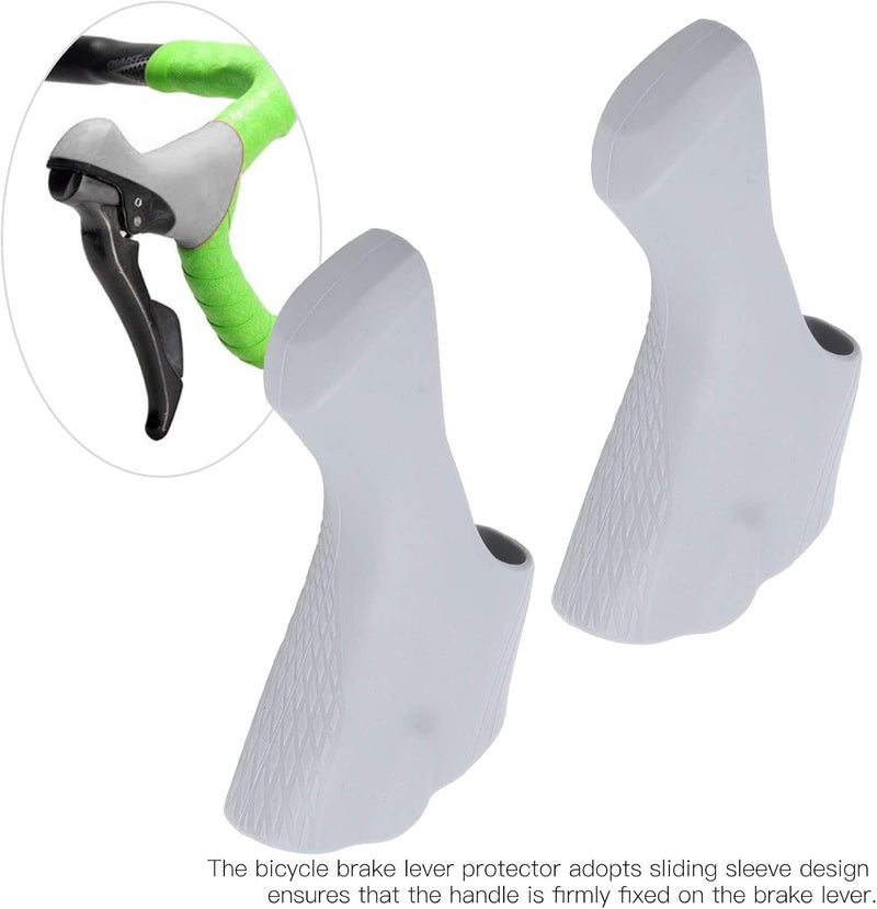 Laad afbeelding in Galerijviewer, Siliconen remgreephoezen 2 stuks voor Shimano ST-R7000 en ST-R8000 racefietsen – remhendelhoezen – fietsgrips
