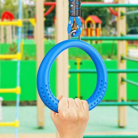 Trapeze ringen 2 stuks met karabijnhaken voor klimrek en schommel – monkey bars – speeltoestel accessoires