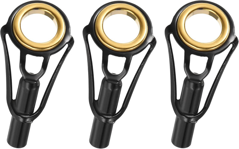 Load image into Gallery viewer, Hengel topogen 3 stuks 1 mm van roestvrij staal zwart-goud – hengeltop reparatieset – visaccessoires
