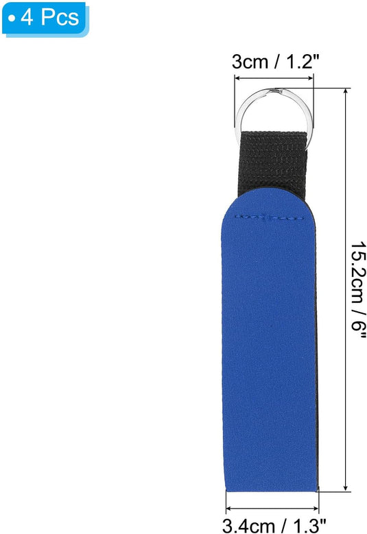 Drijvende sleutelhangers 4 stuks van neopreen met sleutelring – watersport sleutelhanger – kajak accessoires