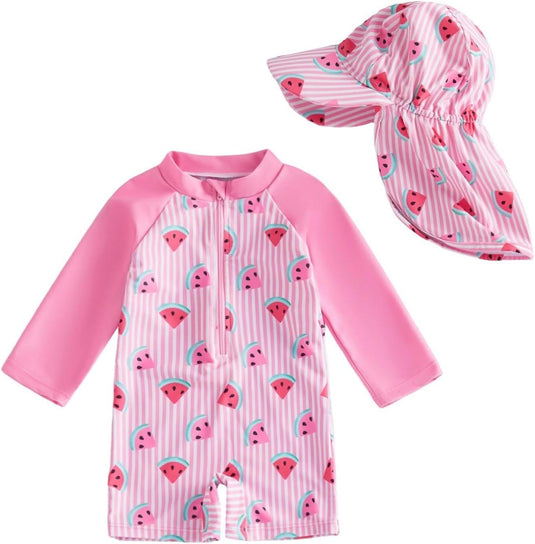 Baby rashguard badpak met lange mouwen en UPF 50+ zonbescherming – zwempak – zwemkleding