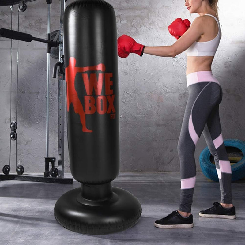 Laad afbeelding in Galerijviewer, Opblaasbare bokszak 160 cm voor training
