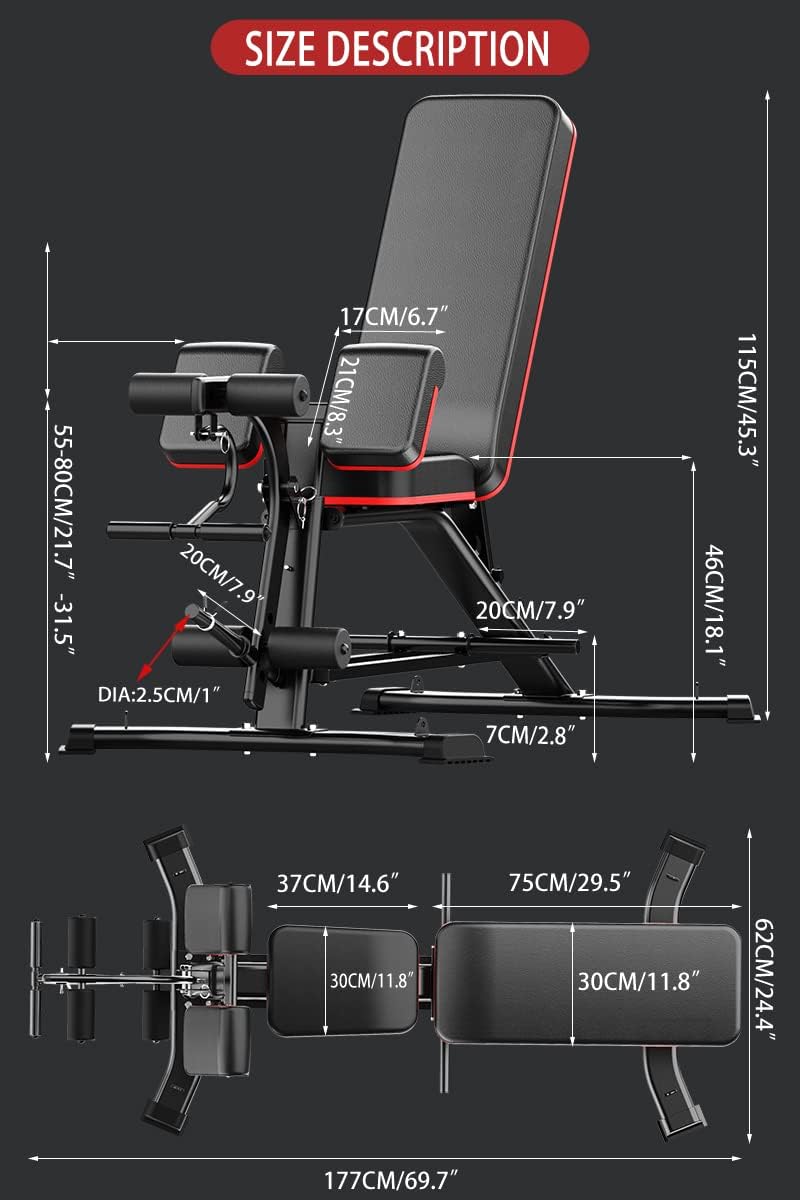 Load image into Gallery viewer, Utility Weight Bench with Leg Extension - Multi-Position Adjustable Bench for Strength Training, Dumbbell Exercise and Ab Workouts
