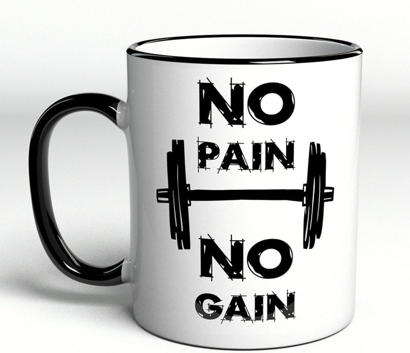 Laad afbeelding in Galerijviewer, Mok met spreuk/opschrift "No Pain No Gain"
