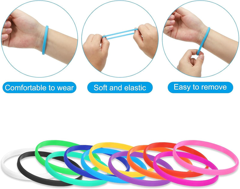 Load image into Gallery viewer, Siliconen armbanden 6 stuks 180 mm – elastische polsbandjes – sport en team accessoires
