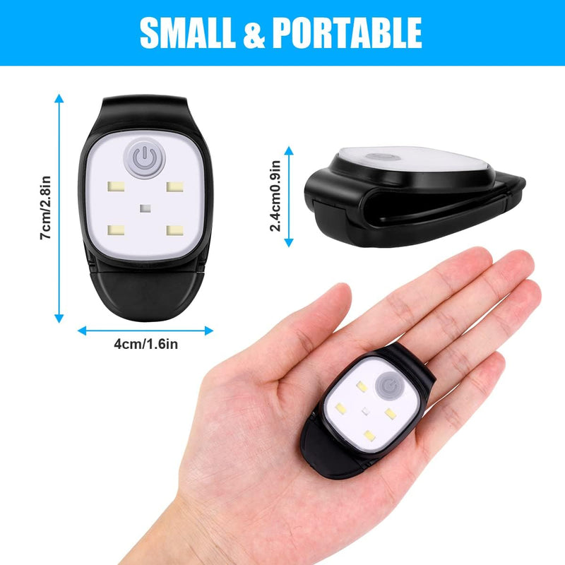 Load image into Gallery viewer, URAQT Clip op Running Lights, 4 Lichtstanden Waterdicht Outdoor Night Clip on Running Lights met 2 Pcs Reflectorbanden, USB Oplaadbare LED Licht voor Runners Camping Wandelen (1 pc)
