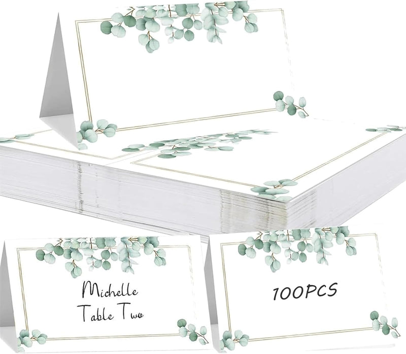 Laden Sie das Bild in Galerie -Viewer, 100 Stuks trouwplaatskaartjes, Plaatskaartjes voor tafeldecoraties, Elegant ontworpen plaatskaartjes voor bruiloften, ceremonies, verjaardagen, dopen, communies en andere festiviteiten
