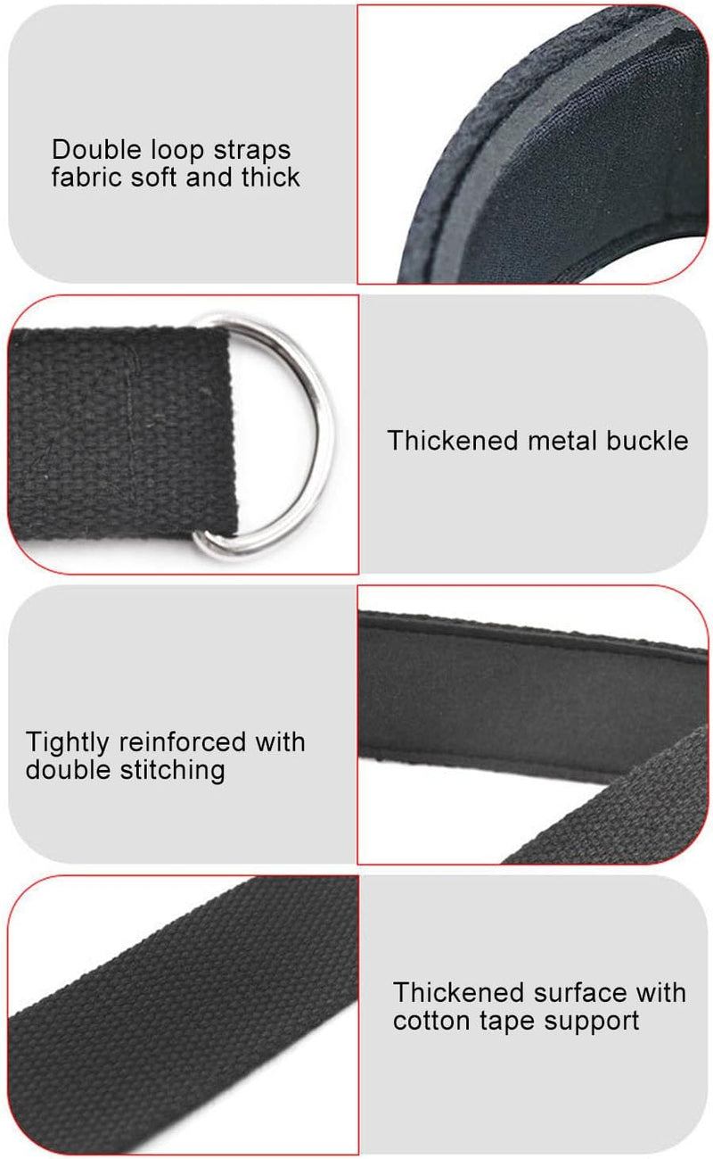 Load image in Gallery Viewer, Pilates double-loop straps, 2 pieces, with D-rings and soft cotton lining – reformer straps – Pilates accessories

