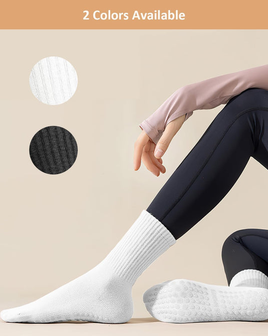 Pilates antislip sokken dames 4 paar met siliconen grip – yoga sokken – fitness sokken