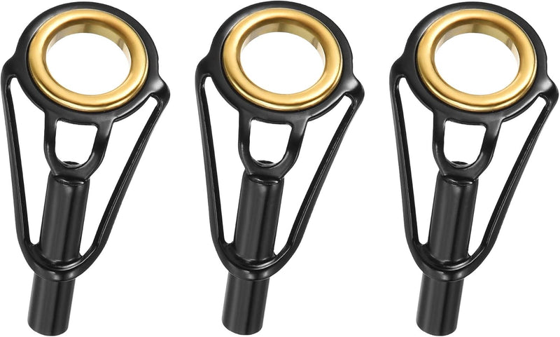 Load image into Gallery viewer, Hengel topogen 3 stuks 1 mm van roestvrij staal zwart-goud – hengeltop reparatieset – visaccessoires
