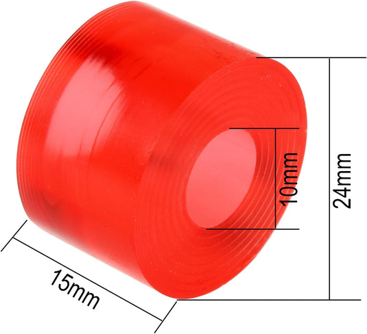 Skateboard bushings 90A 4 stuks met washers zwart – stuurrubbers – longboard skateboard accessoires