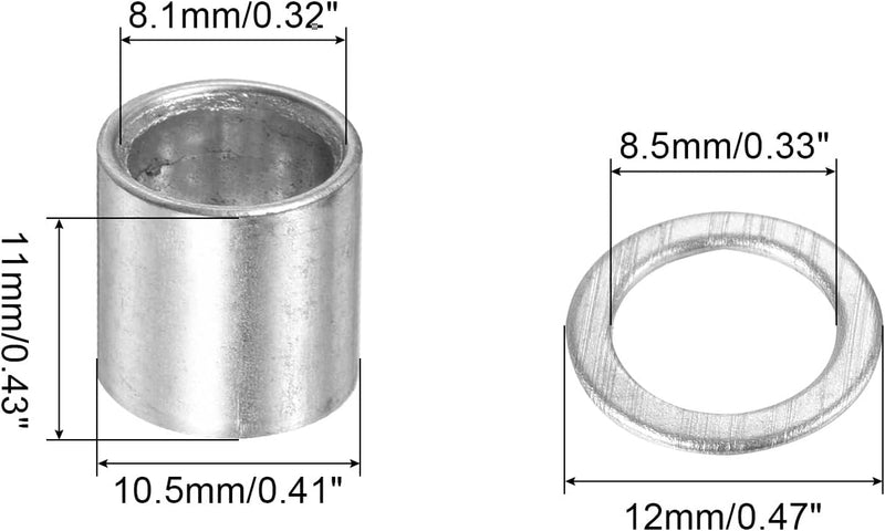 Chargez l'image dans la visionneuse de la galerie, Skateboard lager spacers en speed washers 56-delige set zilver – wiel afstandhouders – skateboard accessoires
